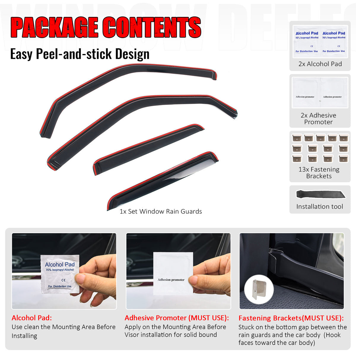 Fits 11-17 Nissan Juke Acrylic Window Visors In Channel Rain Sun Vent Deflectors