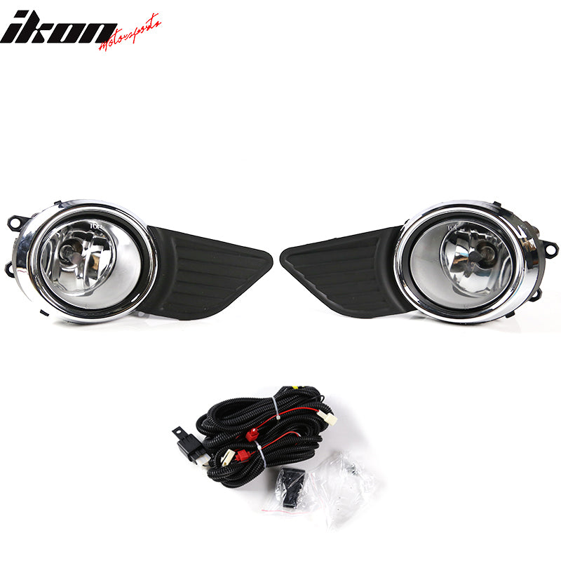 Fits 11-17 Toyota Sienna 2PCS Front Bumper Fog Lights Clear Lens