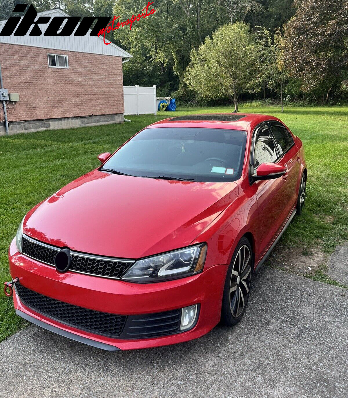 Fits 11-18 Volkswagen Jetta A6 Sedan Tape On 4PCS Window Visors Vent Rain Guard