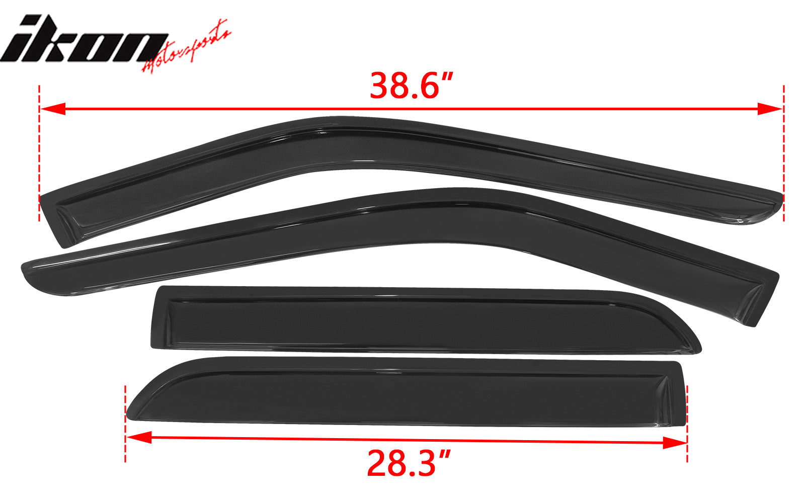 Fits 11-19 Ford Explorer Acrylic Wind Deflectors Rain Guards
