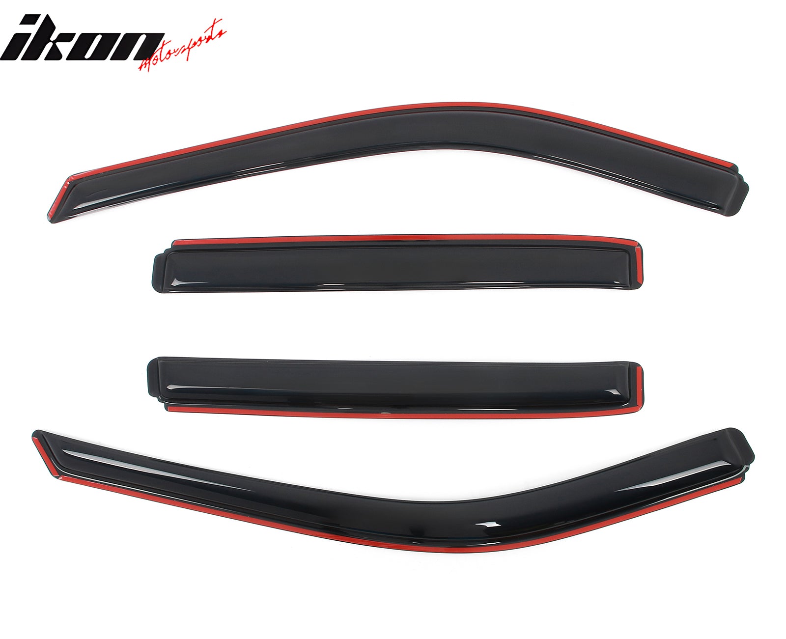 IKON MOTORSPORTS In Channel Window Visors Compatible with 2011-2019 Ford Explorer, Slim Style Acrylic Smoke Rain Guards, Side Window Wind Deflectors 4PCS