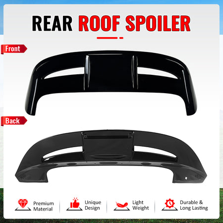 Fits 11-19 Ford Fiesta Hatchback ST Style Rear Roof Spoiler Wing ABS Gloss Black