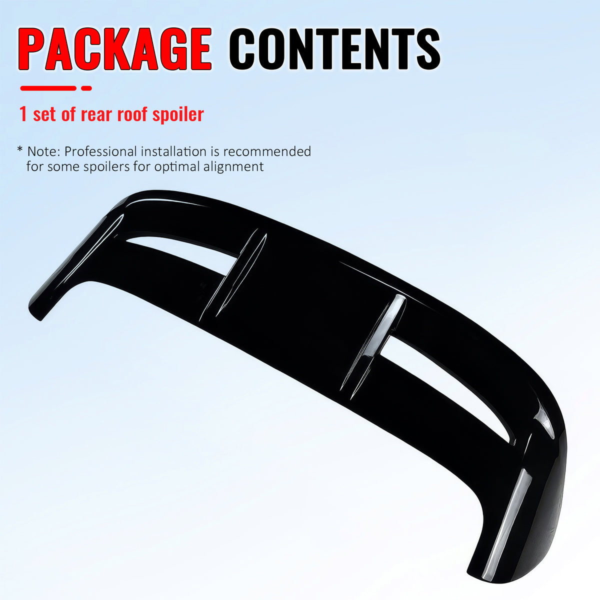 Fits 11-19 Ford Fiesta Hatchback ST Style Rear Roof Spoiler Wing ABS Gloss Black