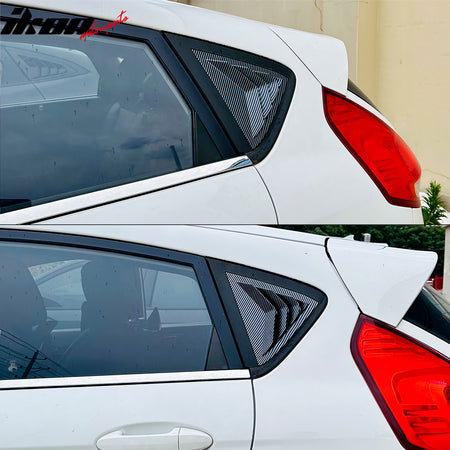 Fits 11-19 Ford Fiesta Hatchback Side Window Louvers Scoop Carbon Fiber Print