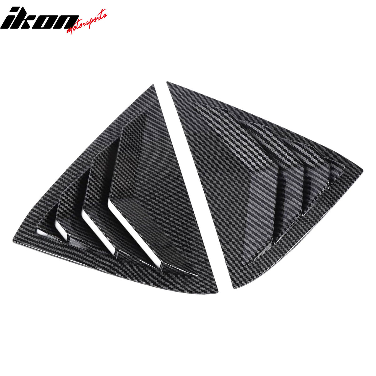 Fits 11-19 Ford Fiesta Hatchback Side Window Louvers Scoop Carbon Fiber Print