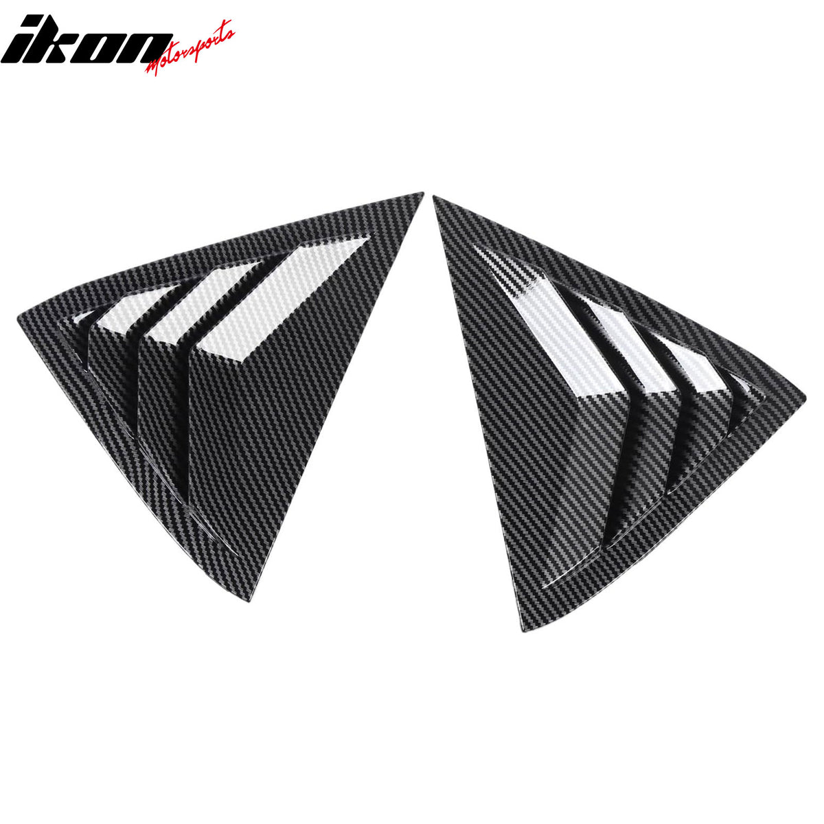 Fits 11-19 Ford Fiesta Hatchback Side Window Louvers Scoop Carbon Fiber Print
