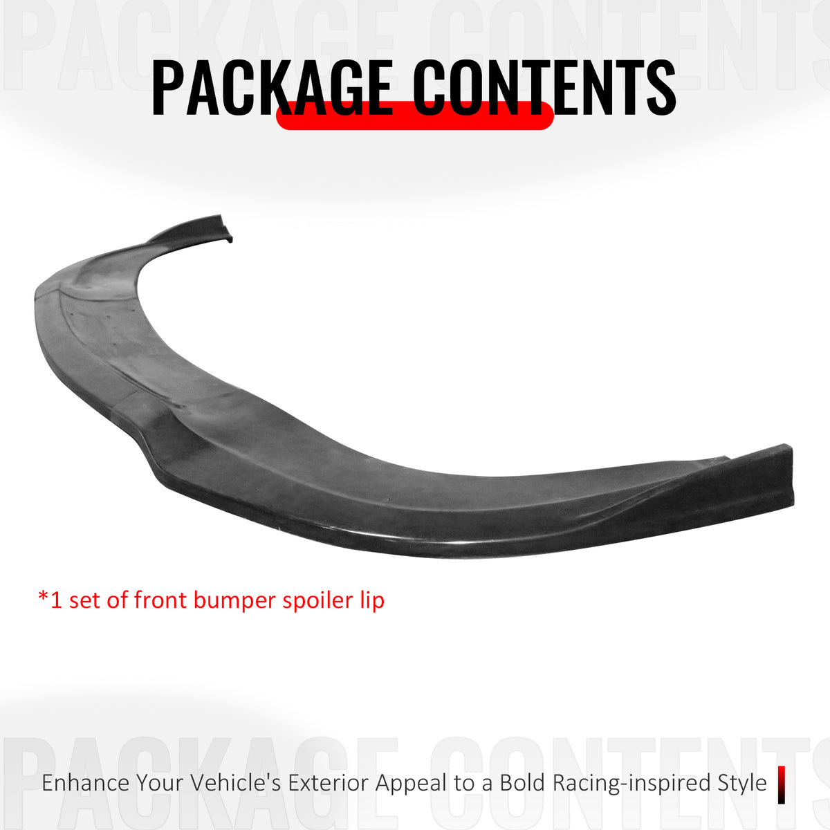 Fits 11-20 Dodge Grand Caravan IKON Style Front Bumper Lip Unpainted PU 3PCS