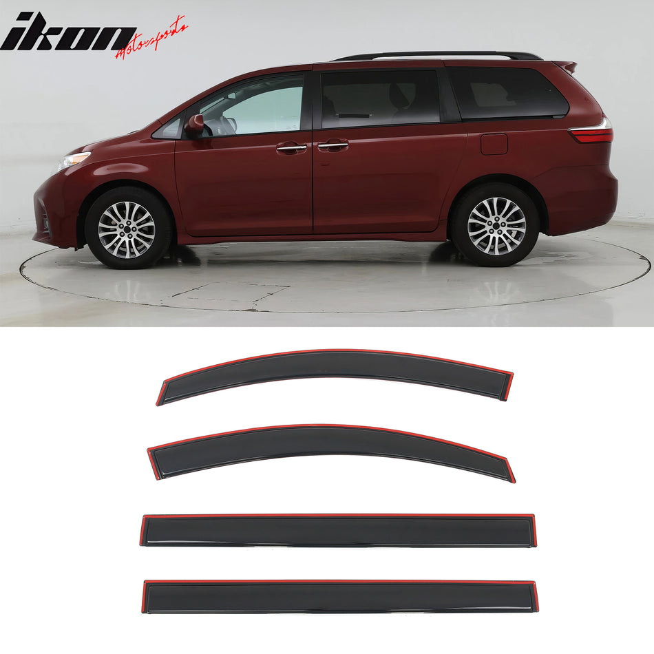 2011-2020 Toyota Sienna In-Channel Window Visors Rain Shade Windshield