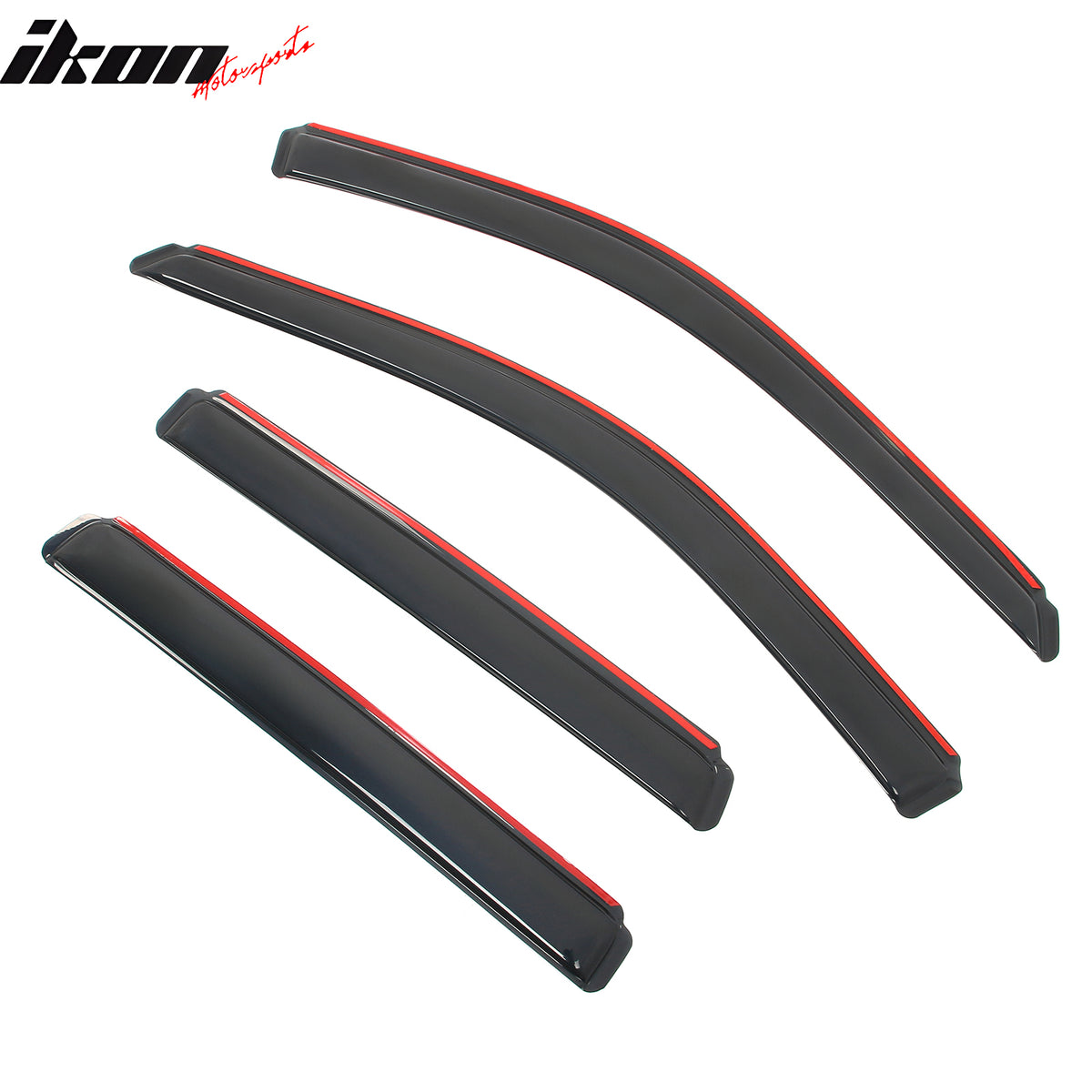 IKON MOTORSPORTS In Channel Window Visors Compatible with 2011-2021 Jeep Grand Cherokee& 2022 Grand Cherokee WK, Slim Style Acrylic Smoke Rain Guards, Side Window Wind Deflectors 4PCS