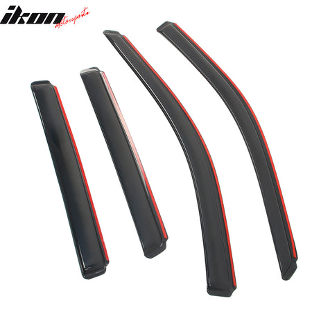 Fits 11-21 Jeep Grand Cherokee & 2022 Grand Cherokee WK In Channel Window Visors