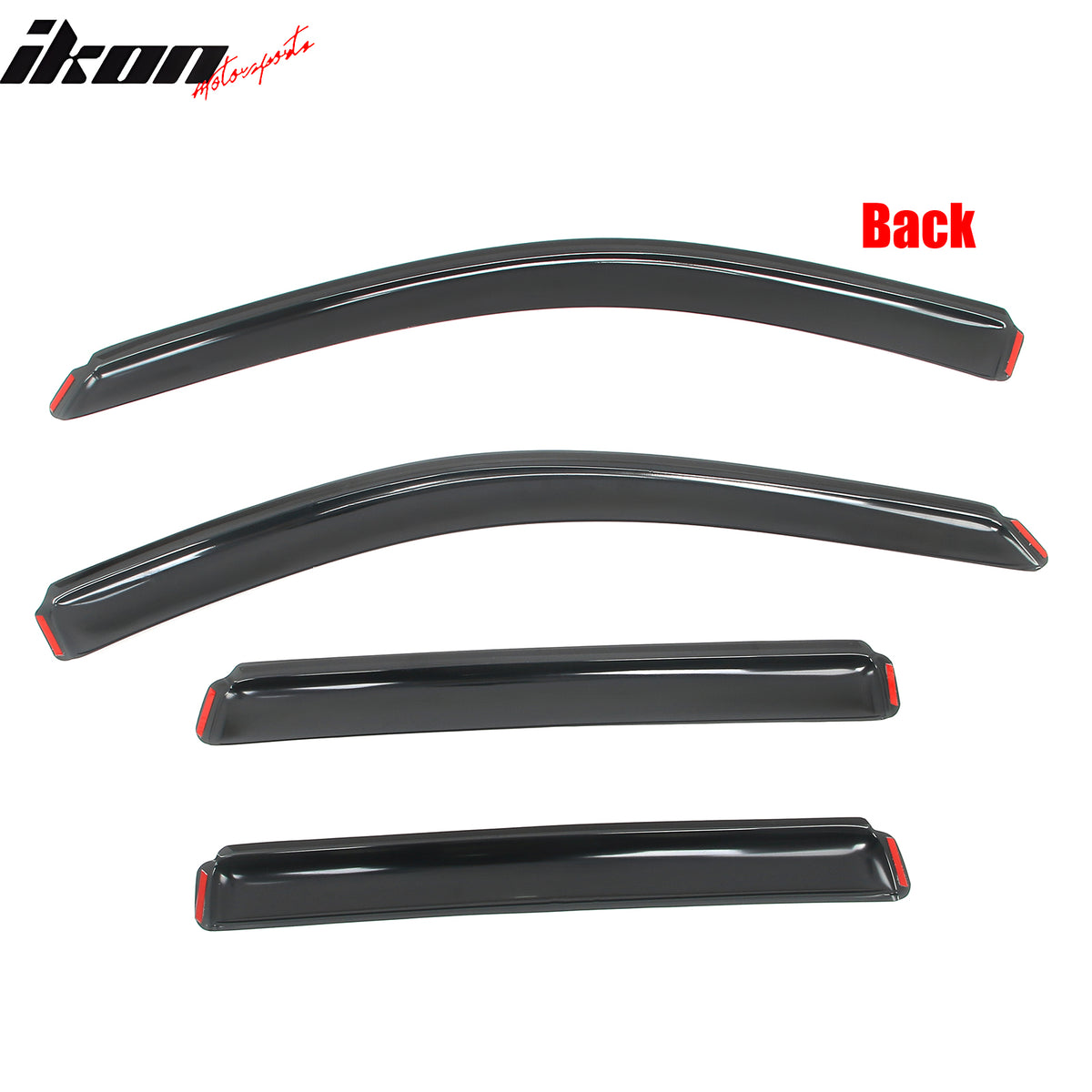 Fits 11-21 Jeep Grand Cherokee & 2022 Grand Cherokee WK In Channel Window Visors