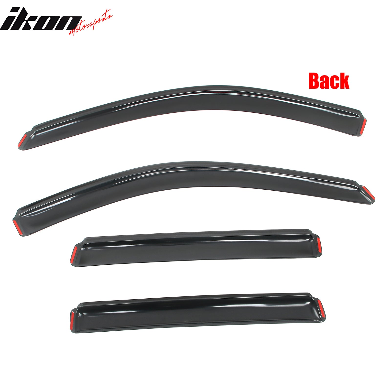 Fits 11-21 Jeep Grand Cherokee & 2022 Grand Cherokee WK In Channel Window Visors