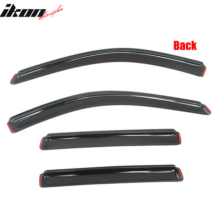 Fits 11-21 Jeep Grand Cherokee & 2022 Grand Cherokee WK In Channel Window Visors