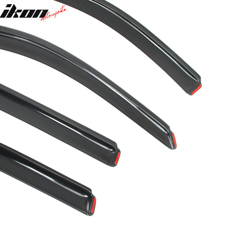 Fits 11-21 Jeep Grand Cherokee & 2022 Grand Cherokee WK In Channel Window Visors