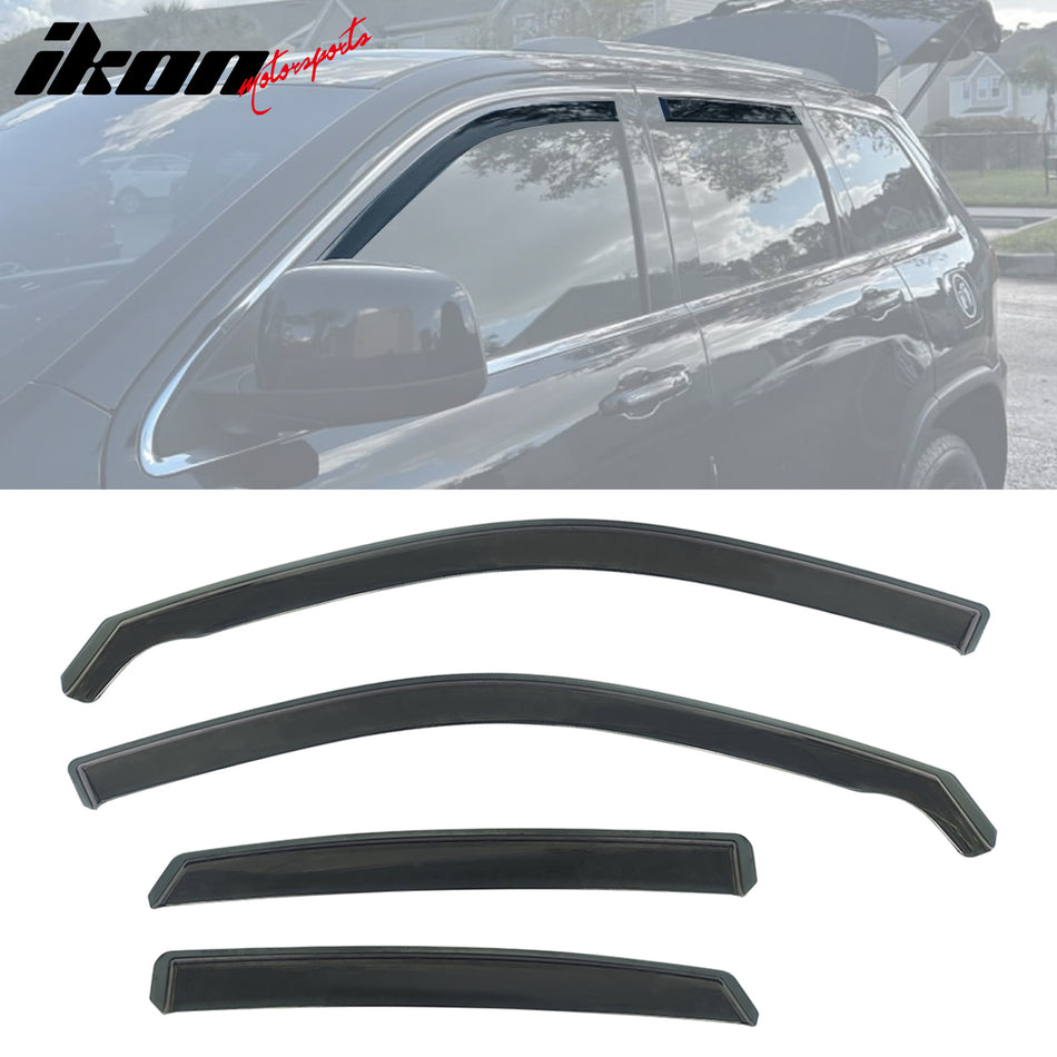 2011-2022 Jeep Grand Cherokee WK Window Visor In-Channel Deflectors