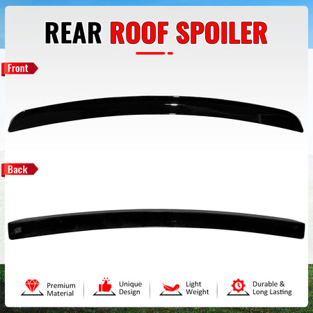 IKON MOTORSPORTS, Rear Window Roof Spoiler Compatible with 2011-2023 Chrysler 300, ABS Plastic Top Roofline Windshield Visor Spoiler Wing