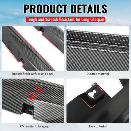 Fits 11-23 Chrysler 300 SRT Side Skirt Extension Molding Lip Carbon Fiber Print