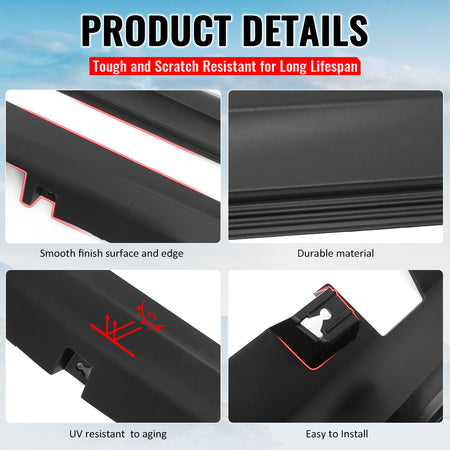 For 11-23 Chrysler 300 SRT Style Side Skirt Extension Molding Lip PP Matte Black