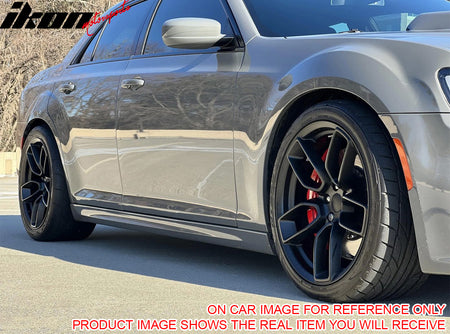 For 11-23 Chrysler 300 SRT Style Side Skirt Extension Molding Lip PP Matte Black