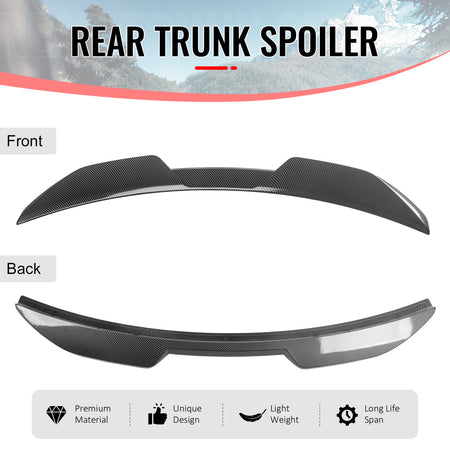 Fits 11-23 Chrysler 300 Trunk Spoiler Carbon Fiber Print M Style Rear Wing ABS