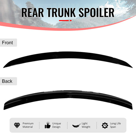 Fits 11-23 Chrysler 300/300C Rear Trunk Boot Spoiler Wing Lip ABS Gloss Black