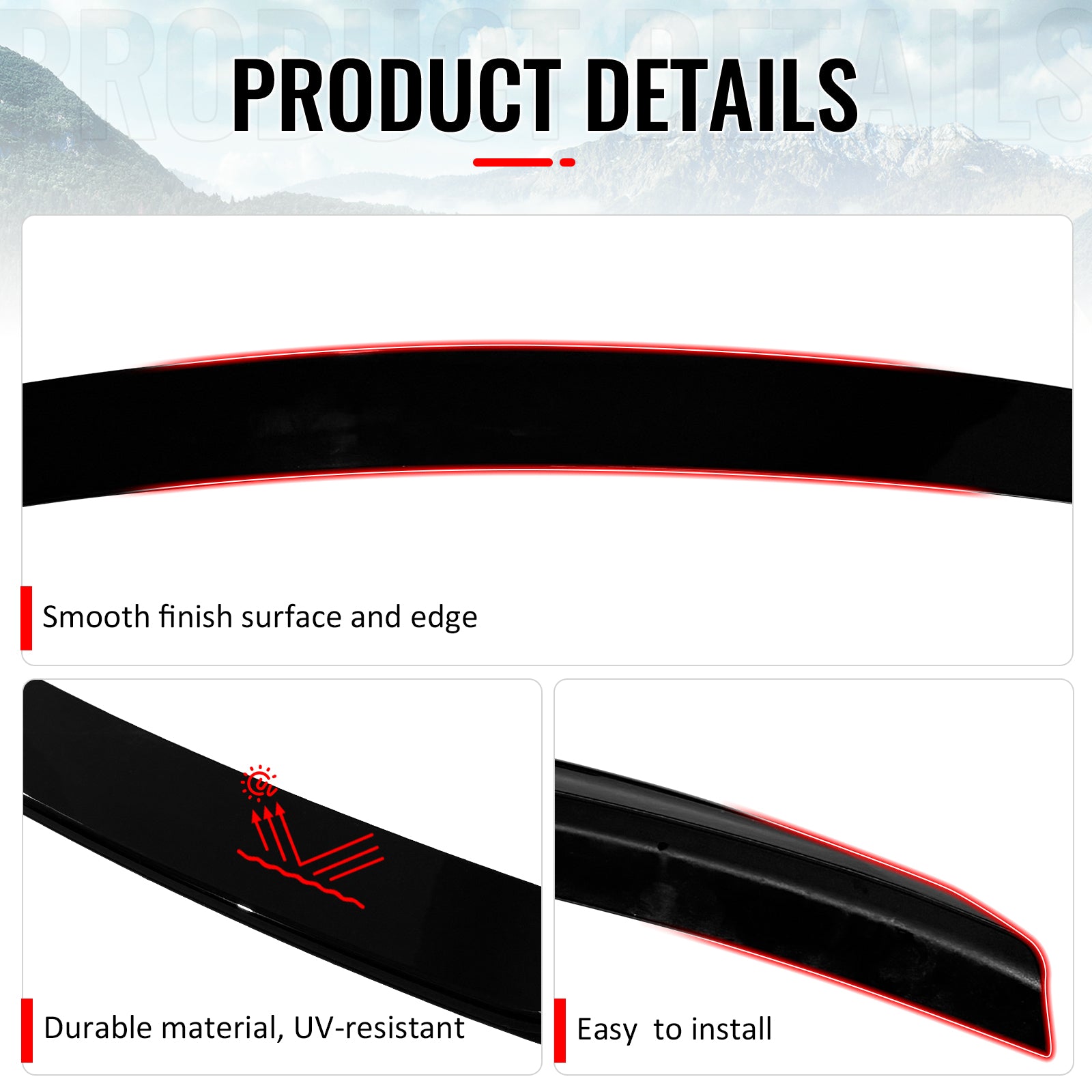 Fits 11-23 Chrysler 300/300C Rear Trunk Boot Spoiler Wing Lip ABS Gloss Black