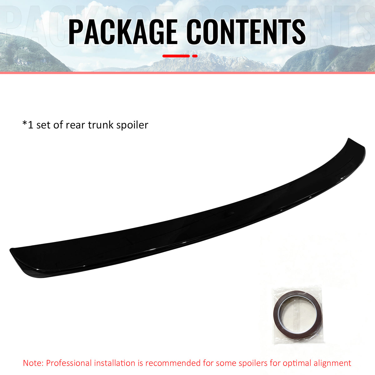 Fits 11-23 Chrysler 300/300C Rear Trunk Boot Spoiler Wing Lip ABS Gloss Black