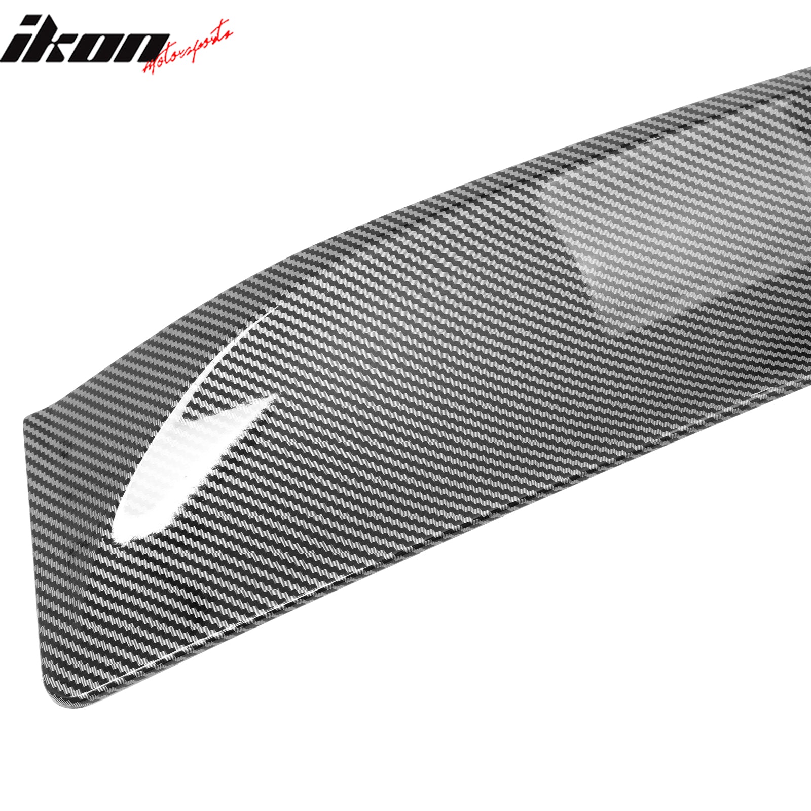 IKON MOTORSPORTS, Rear Window Roof Spoiler Compatible with 2011-2023 Chrysler 300, ABS Plastic Top Roofline Windshield Visor Spoiler Wing