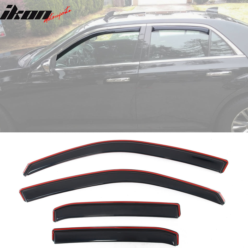 2011-2023 Chrysler 300 Window Visors Acrylic In-Channel Rain Shade 4PC