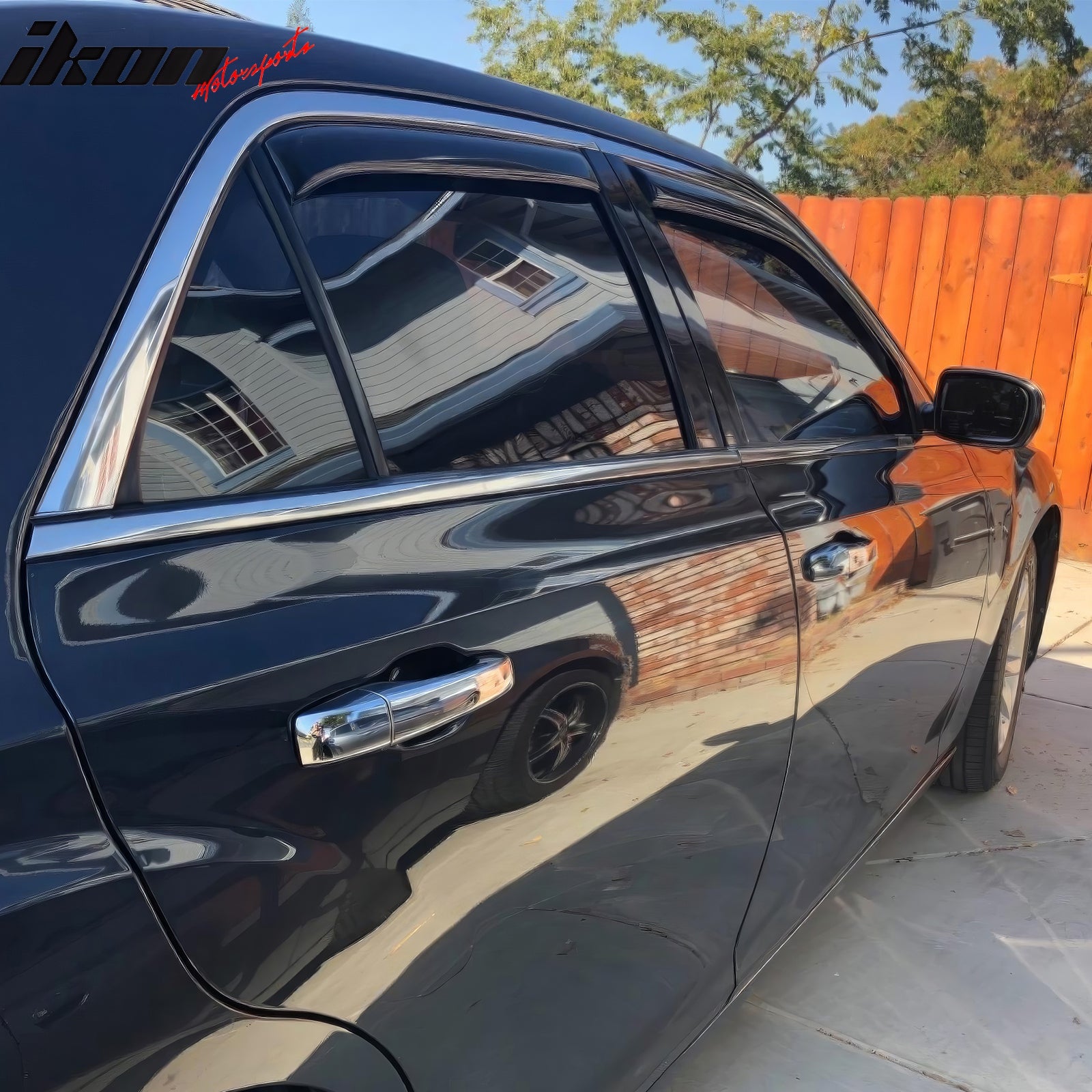 Fits 11-23 Chrysler 300 Window Visors Acrylic In-Channel Rain Wind Shade 4PC Set