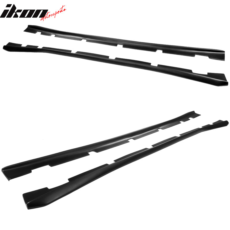 Fits 11-23 Dodge Charger Side Skirts Extension Matte Black Pair PP Rocker Panel
