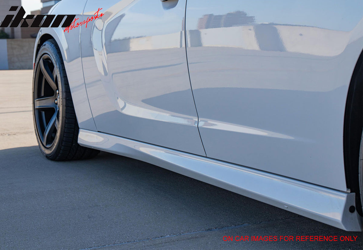 Fits 11-23 Dodge Charger GT R/T SXT Side Skirts SRT Style Rocker Panel Unpainted