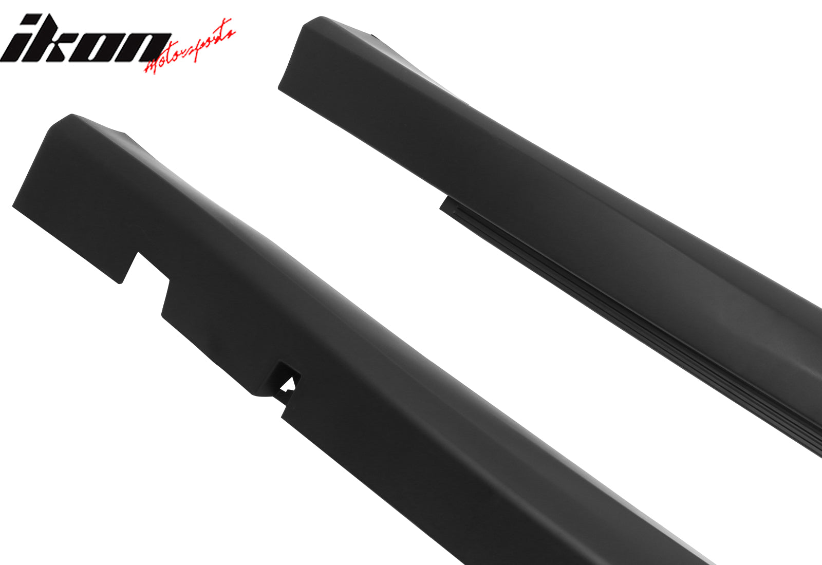 IKON MOTORSPORTS V3 Style Side Skirts For 2011-2023 Dodge Charger - Black Polypropylene 2PC Kit