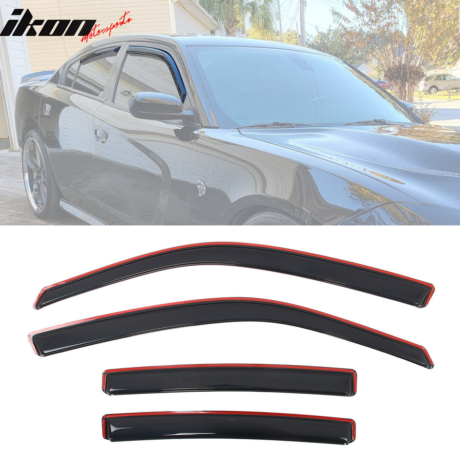2011-2023 Dodge Charger Window Visors In-Channel Rain Wind Shade 4PCS