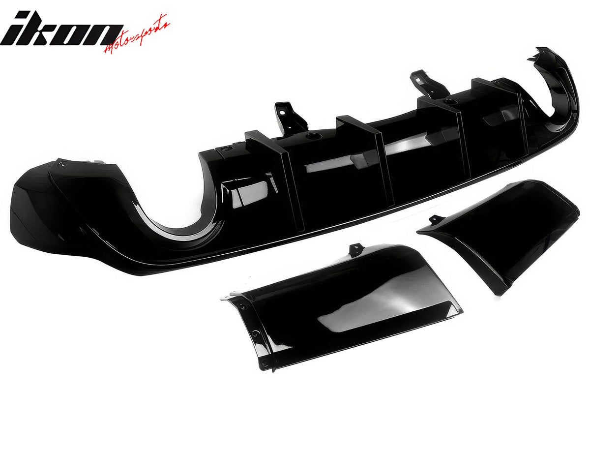 Fits 11-25 Dodge Durango Rear Bumper Lip Diffuser Gloss Black V1 Valance Canard