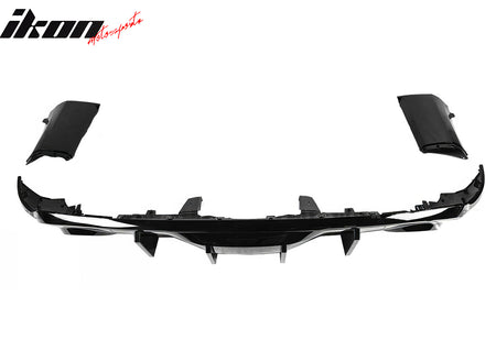 Fits 11-25 Dodge Durango Rear Bumper Lip Diffuser Gloss Black V2 Valance Canard
