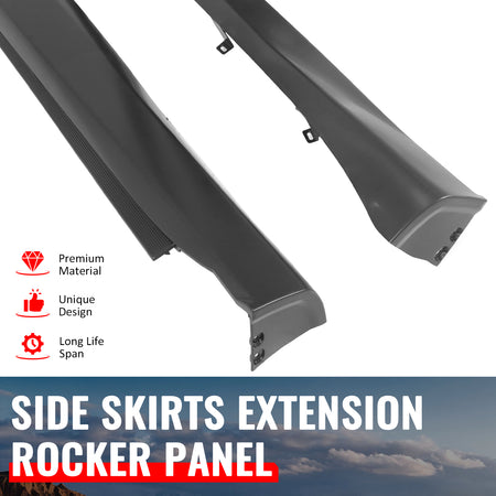 Fits 11-26 Dodge Durango Side Skirts 21+ Hellcat Style Rocker Panel PP Extension