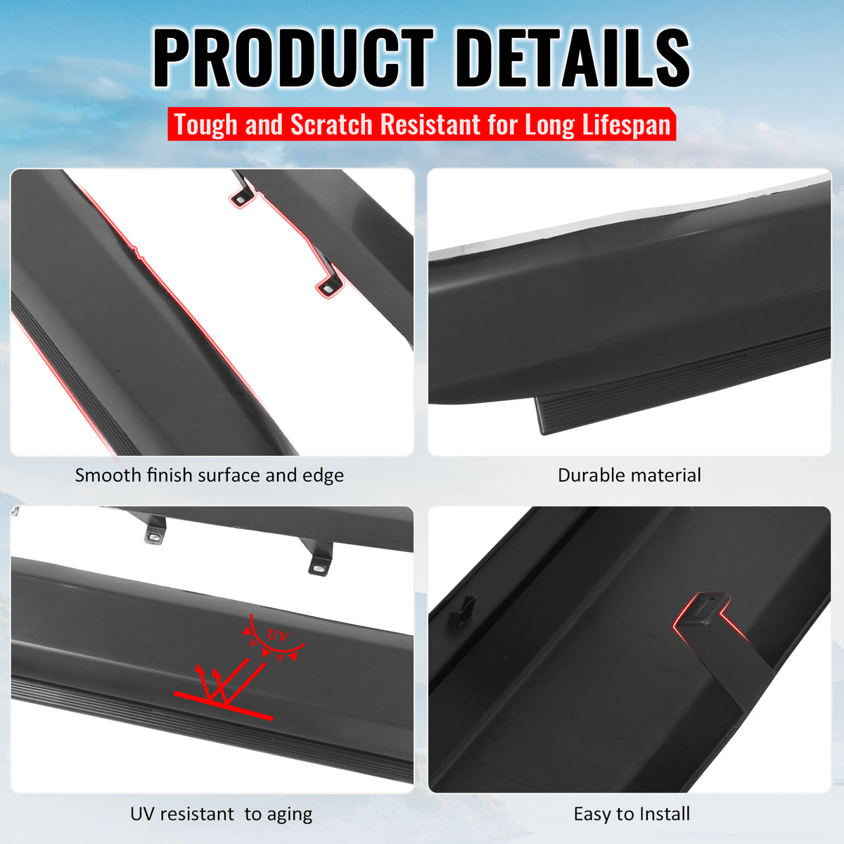Fits 11-26 Dodge Durango Side Skirts 21+ Hellcat Style Rocker Panel PP Extension