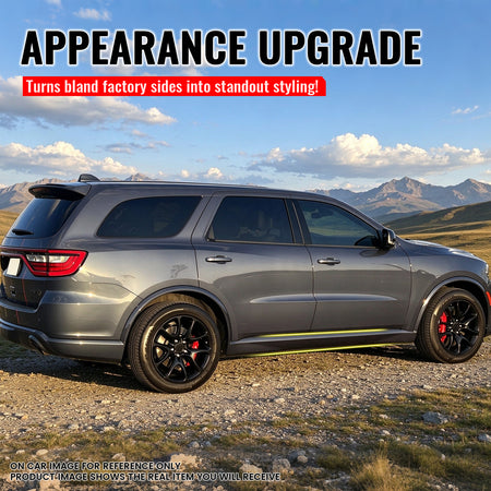Fits 11-26 Dodge Durango Side Skirts 21+ Hellcat Style Rocker Panel PP Extension