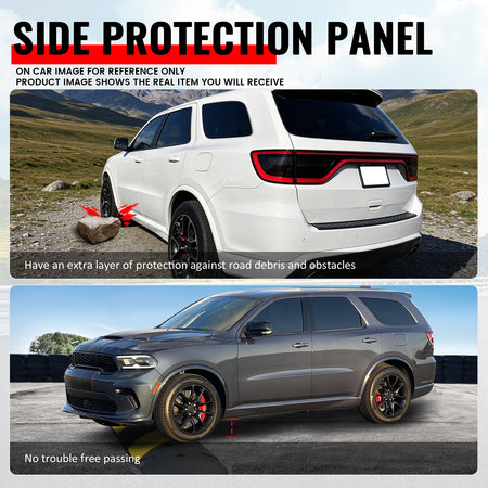 Fits 11-26 Dodge Durango Side Skirts 21+ Hellcat Style Rocker Panel PP Extension