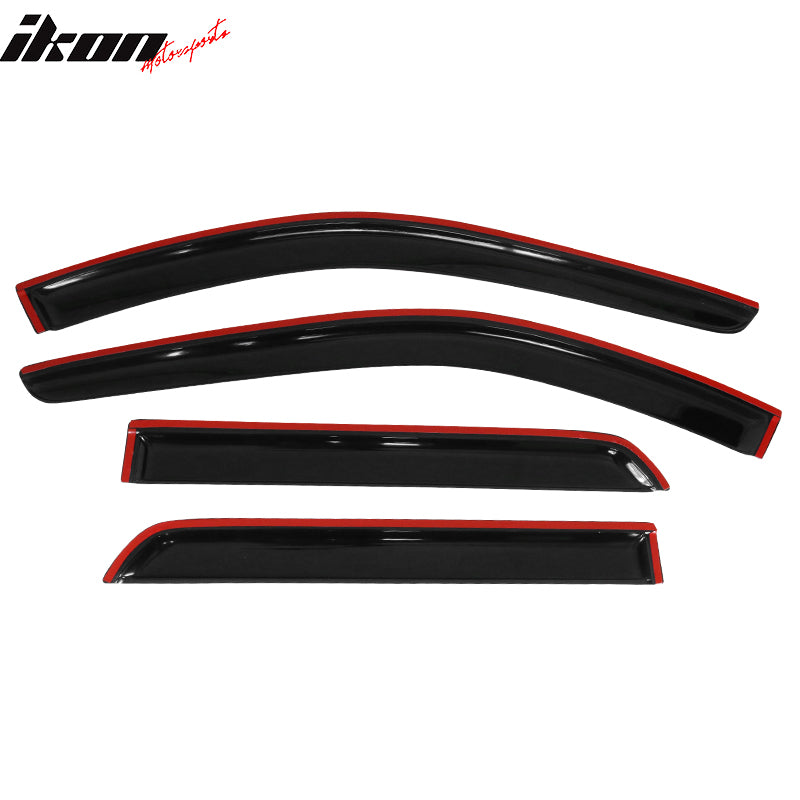 Fits 11-25 Dodge Durango Window Visors Acrylic Sun Shade Rain Guard 4Pc Set
