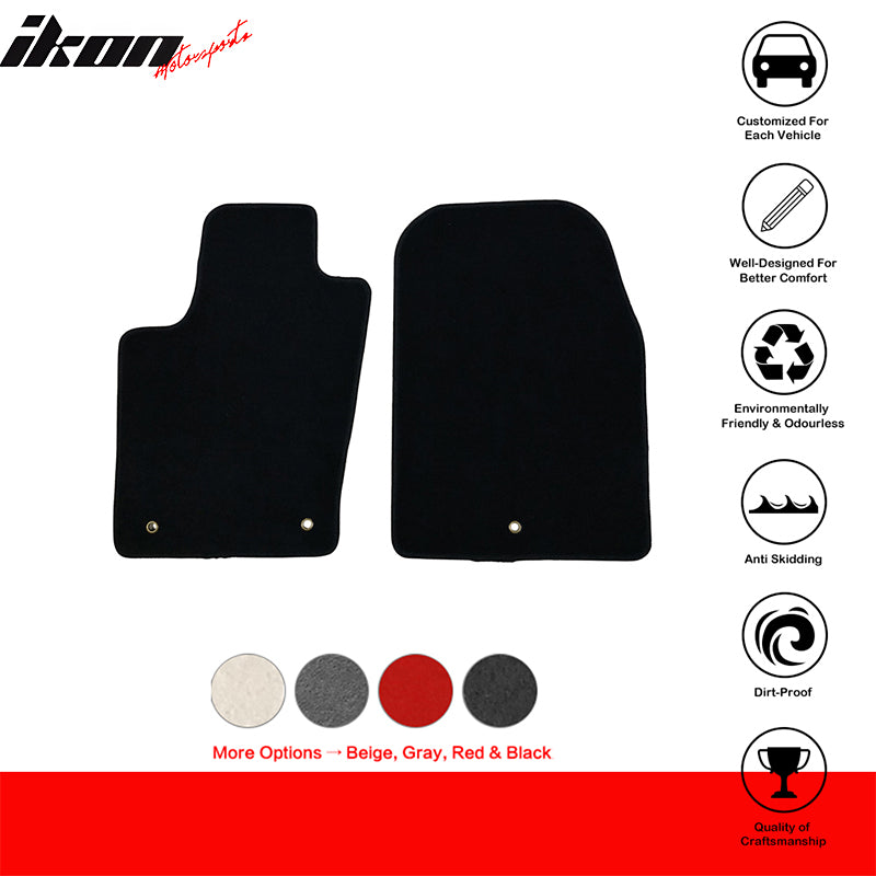 Car Floor Mat for 2011-2025 Dodge Durango Black Carpets Nylon 2PC
