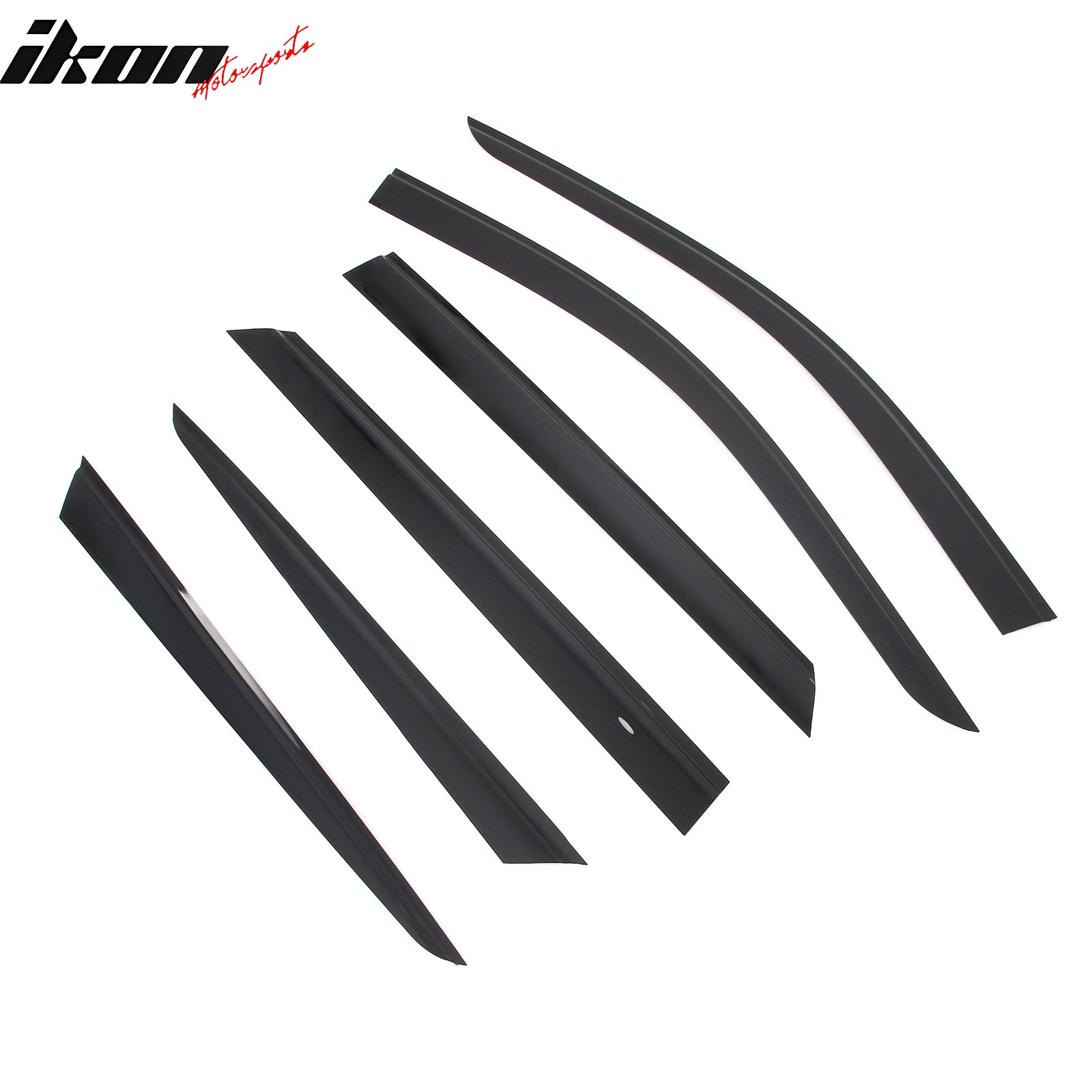 Fits 11-26 Dodge Durango Slim Window Visors Acrylic Sun Shade Rain Guard 6PCS
