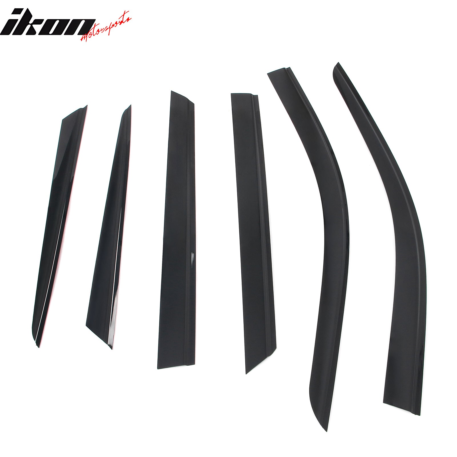 Fits 11-26 Dodge Durango Slim Window Visors Acrylic Sun Shade Rain Guard 6PCS