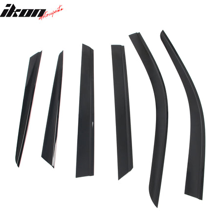 Fits 11-26 Dodge Durango Slim Window Visors Acrylic Sun Shade Rain Guard 6PCS