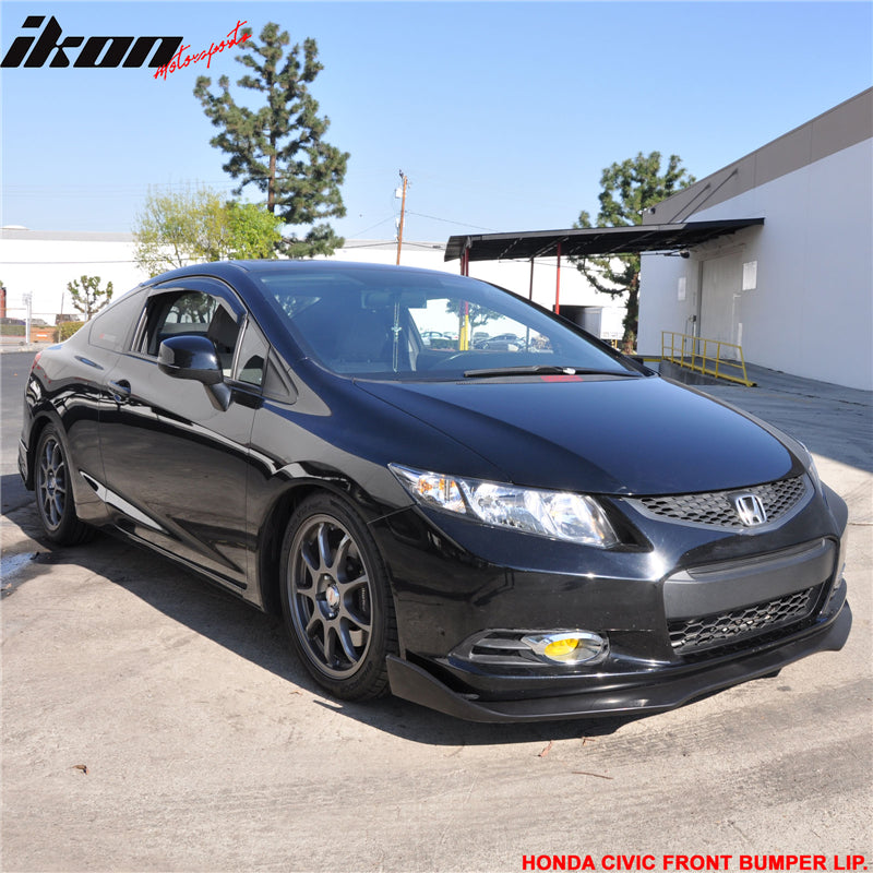Fits 2012-2013 Honda Civic 2Dr Coupe CS Style Front Bumper Lip PU - Polyurethane