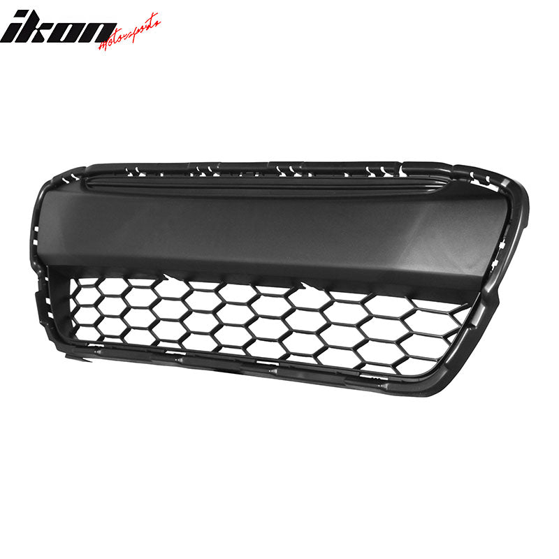 IKON MOTORSPORTS Front Lower Grille, Compatible with 2012-2013 Honda Civic Coupe, OE Style Black PP Polypropylene Replacement Front Bumper Hood Grill