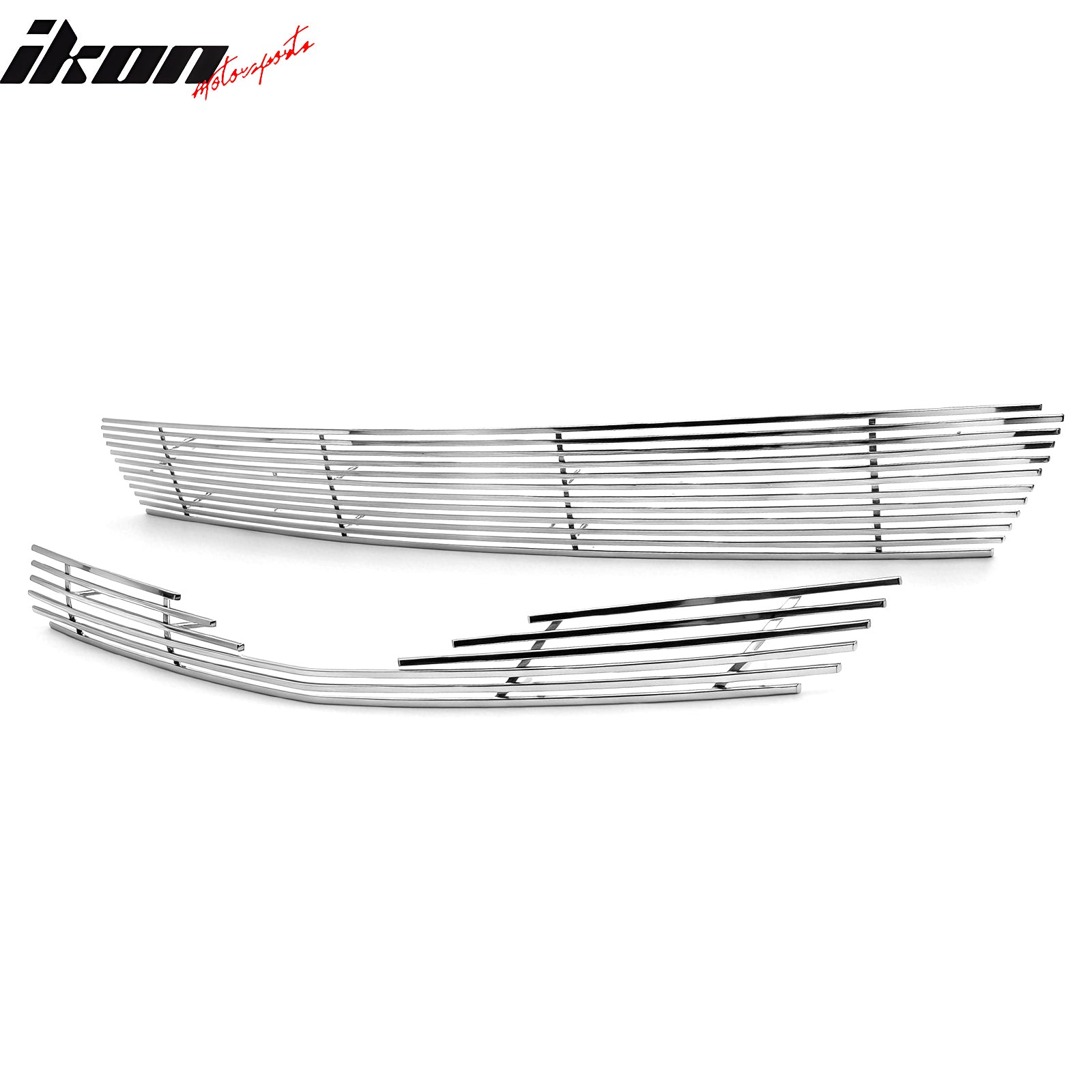 Fits 12-14 Camry LE XLE Hybrid Chrome Stainless Steel Front Upper + Lower Grille