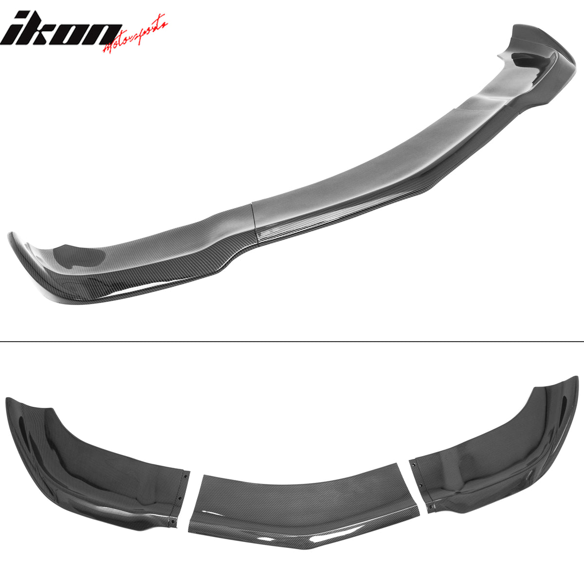 Fits 12-14 Charger SRT8 IKON PP Front Bumper Lip Chin Spoiler Carbon Fiber Print