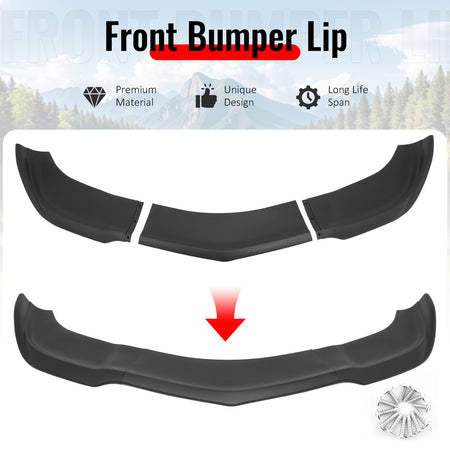 Fits 12-14 Dodge Charger SRT8 IKON PP Front Bumper Lip Chin Spoiler Matte Black